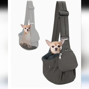 Slowton Dog Carrier Sling Casual Olive Green Cotton Carrier Shoulder Bag